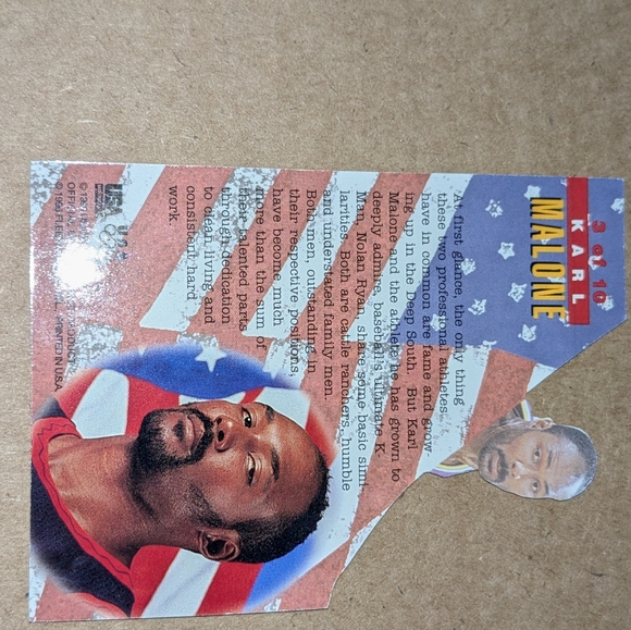 Karl Malone Fleer Special Edition Heroes Basketball Card - Purple Short Print - Picture 3 of 4